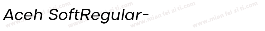 Aceh SoftRegular字体转换